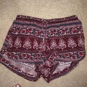 Tie floral shorts